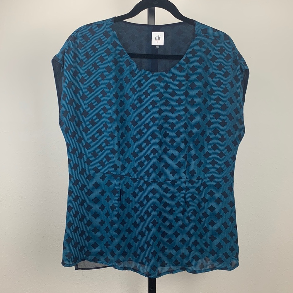 Cabi Foulard Peplum Top, Sz M